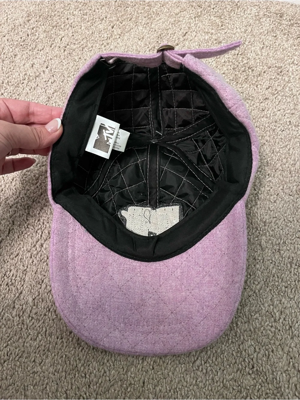 Universal Thread Quilted Lavender Cap with MTV Patch